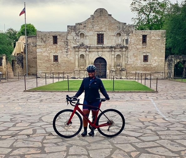 Tina Beecham at the Alamo